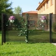 thumbnail image 3 of Rustproof Metal Fence – 3 Panels 47"H x 9'L – Decorative Animal & Privacy Barrier – No-Dig Edging for Flower Beds – Patio & Backyard – Easy Setup – Brown, 3 of 6