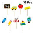 thumbnail image 2 of 36pcs Back to School Party Cake Topper Cake Topper Decoration Desserts Topper Decoration, 2 of 7