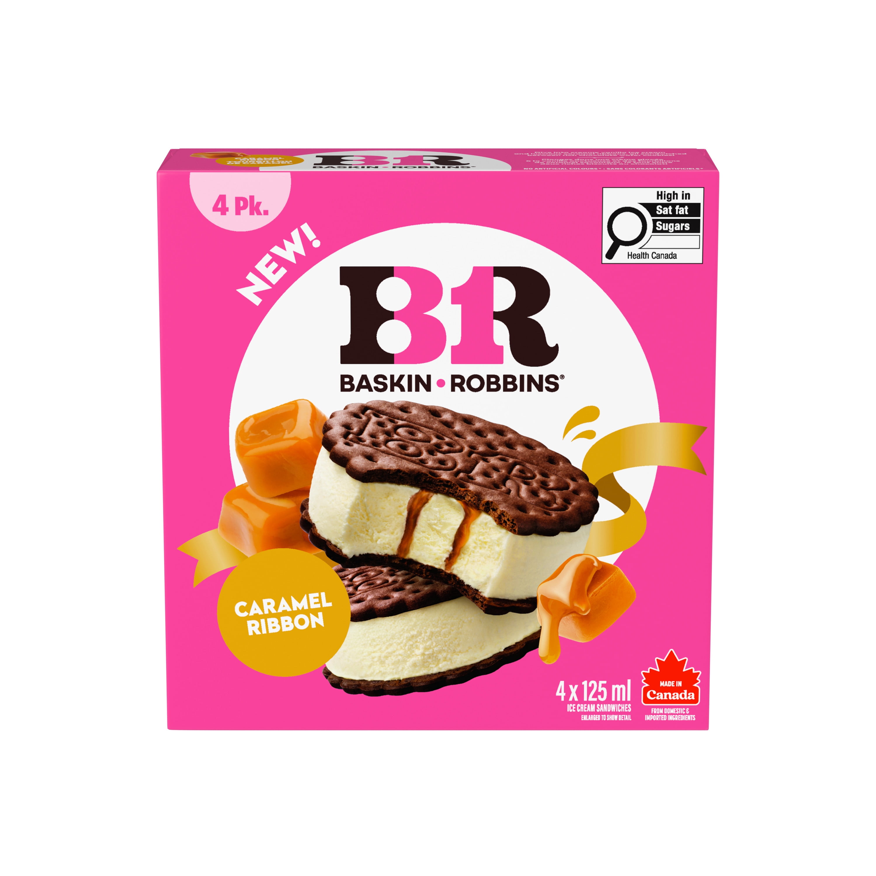 Baskin Robbins Caramel Ribbon Ice Cream Sandwiches