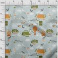 thumbnail image 3 of oneOone Cotton Poplin Turquoise Blue Fabric Kids Craft Projects Decor Fabric Printed By The Yard 42 Inch Wide, 3 of 4
