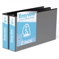 thumbnail image 1 of Davis Group Easyview Premium, Angle D Ring, Customizable, 11 x 17 inch, Spreadsheet View Binder, 2 Pack, 2", 1 of 2
