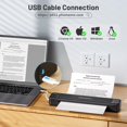 thumbnail image 2 of Phomemo Portable Printers Wireless for Travel, [Upgrade] P831 Inkless Thermal Transfer Portable Printer Support 8.5'' x 11'' US Letter Regular Copy Paper, Compatible with Phone & Laptop, 300DPI, 2 of 16