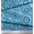 thumbnail image 3 of Soimoi Rayon Fabric Floral & Damask Ethnic Decor Fabric Printed Yard 56 Inch Wide, 3 of 3