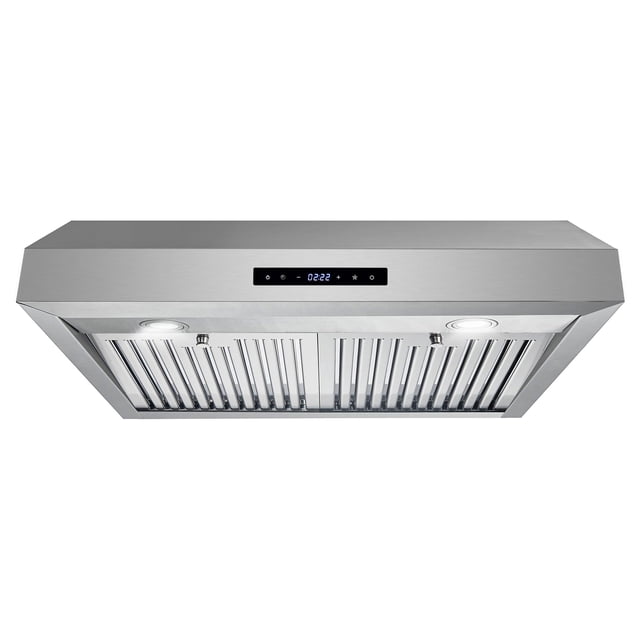 Pemberly Row Hotte de Cuisine 30 Pouces 380 CFM avec Conduit en Acier Inoxydable