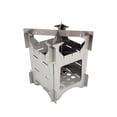 thumbnail image 2 of Kbndieu Folding Firewood Stove Mini Light Outdoor Stainless Steel Folding Firewood Stove Portable Field Hiking Mini Stove Splicing Camping Stove Kitchen Essentials, 2 of 8