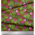 thumbnail image 3 of Soimoi Rayon Fabric Floral & Leaves Tropical Fabric Prints by Yard 56 Inch Wide, 3 of 3