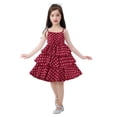 thumbnail image 2 of GDREDA Robe d'Été Imprimée pour Tout-Petites Filles Sans Manches à Imprimés Robe de Danse Fête Robes Vêtements Rouge, 7-8 Ans, 2 of 4