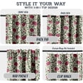 thumbnail image 3 of Vargottam 84 Inch Rod Pocket/Back Tab Cotton Curtains for Windows and Doors - Light Filtering Cotton - Light Filtering Drapes For Doors - Set of 2 Panels, 52"x84" - Floral Vine Print (Pink), 3 of 8
