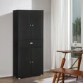 thumbnail image 2 of HOMCOM 72" Kitchen Pantry with Drawer, 4 Doors and 3 Adjustable Shelves, 2 of 10