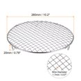 thumbnail image 2 of Unique Bargains Round Cooking Rack, 10.2-inch Stainless Steel Cross Wire Barbecue Grill Net Racks with Legs, 2 of 5