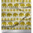 thumbnail image 1 of Soimoi polyester Crepe Fabric Aztec & Tribal Elephant Ethnic Fabric Prints By Yard 42 Inch Wide, 1 of 3