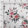 thumbnail image 2 of oneOone Rayonne Rouge Tissu Floral Matière de Robe Tissu Imprimé Tissu au Mètre 56 Pouces de Large, 2 of 4