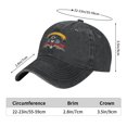 thumbnail image 4 of DouZhe Adjustable Washed Cotton Baseball Cap - Riding Motorcycle Skull Prints Vintage Dad Hat Unisex Sports Caps (Black), 4 of 6