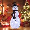 thumbnail image 2 of Costway 4.2 FT Pre-Lit Snowman & Redbirds Christmas Decoration with LED Lights Holiday, 2 of 10