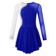 thumbnail image 3 of Ocealan Robe de Danse Ballet en Strass pour Filles Enfants Robe de Gymnastique Patinage Artistique Justaucorps de Danse Ballet Bleu Royal 12, 3 of 5