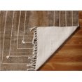 thumbnail image 3 of Casavani Handmade Pure Cotton Carpet Flat Weave Kilim Brown Area Rug 4x7 Feet, 3 of 5