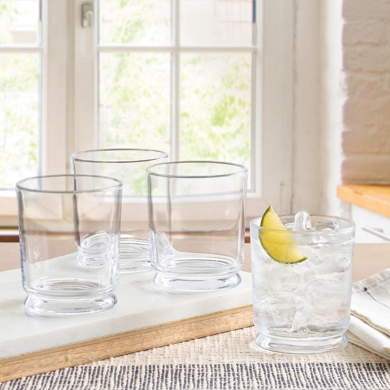 Better Homes and Gardens Emerson Collection claire Double vieux verre 4pack