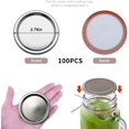 thumbnail image 2 of Couvercles de Mise en Conserve à Grand Ouverture, Couvercles de Mise en Conserve pour Pots Mason, Couvercles Réutilisables Étanches de Type Fendu avec Anneaux d'Étanchéité en Silicone, 2 of 7