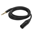 thumbnail image 2 of XLR Male to 1/4in 6.35mm Cable, Balanced Signal Microphone Line Cord, Patch Cable with 22AWG Copper for Studio Live Performances, 2 of 7