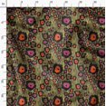 thumbnail image 3 of Soimoi Yellow Modal Satin Fabric Wild Animal Skin Print Sewing Fabric BTY 42 Inch Wide, 3 of 6