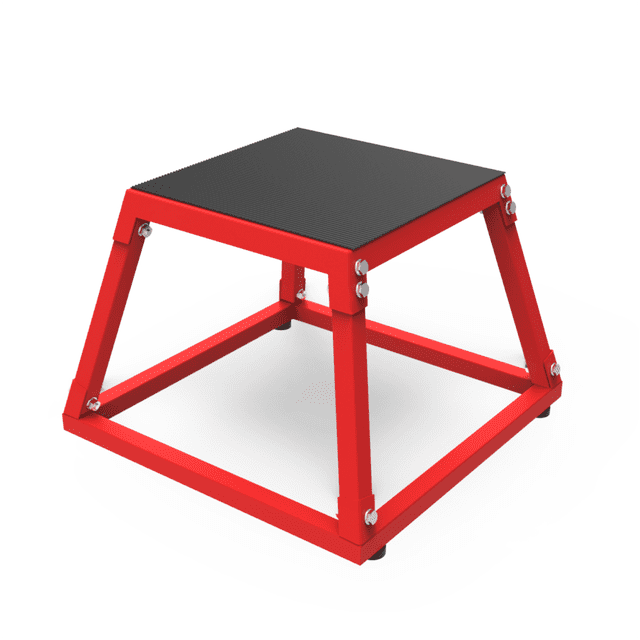 Ourlova Plyometric Jumping Box, Steel Plyo Box for Exercise, Metal Exercise Step Up Box with Anti-Slip Surface for Home Gym Training