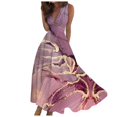 thumbnail image 1 of TJAZFJPA Robe Femme Mode Printemps et Été Imprimée Sans Manches Col en V Fermeture Éclair Latérale Style Robe de Soirée Grande Taille Robes Formelles, 1 of 5