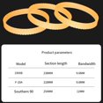 thumbnail image 2 of V-Belts For Electric Planers Smooth Transmission Stable Performance Heat And Cold Resistant Urethane Double Cog Design Large Range Aging And Crack Resistant For Extended Use(4), 2 of 6