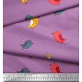 thumbnail image 2 of Soimoi Modal Satin Fabric Bird Clip Art Print Fabric by Yard 42 Inch Wide, 2 of 3