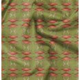 thumbnail image 1 of Soimoi Green Rayon Fabric Crabs Ocean Print Fabric by Yard 56 Inch Wide, 1 of 6
