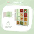 thumbnail image 3 of Costway Garde-Robe pour Enfants à 12 Cubes Commode pour Bébé Armoire de Chambre Penderie pour Vêtements avec Portes Vert, 3 of 10