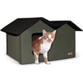 thumbnail image 1 of K&H Outdoor Kitty House Extra-Wide Olive Green, 1 of 6