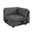 thumbnail image 5 of HONBAY Corner Seat of Modular Sectional Corduroy Sofas, Grey, 5 of 5