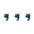 thumbnail image 4 of Wweixi Coat Hooks Easy To Install And Wide Application For Added In Daily Life Retro blue (rhino) 3Set, 4 of 6