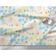 thumbnail image 2 of Soimoi Green Rayon Fabric Floral Printed Fabric 1 Yard 56 Inch Wide, 2 of 3