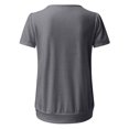 thumbnail image 3 of Hauts Tuniques Décontractés à Manches Courtes pour Femmes Jr Mode d'Automne Col Rond T-Shirts de Compression Cold Gear pour Femmes T-Shirts d'Été Amples Chemises pour Femmes Tuniques Ajustées Blouse, 3 of 6