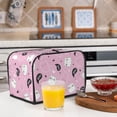 thumbnail image 5 of Toaster Cover 4 Slice Pink Cute Ghost Dustproof Bread Maker Cover Fingerprint Bakeware Protection Wide Slot Toaster Bag Reusable Kitchen Small Appliance Cover TC278, 5 of 5