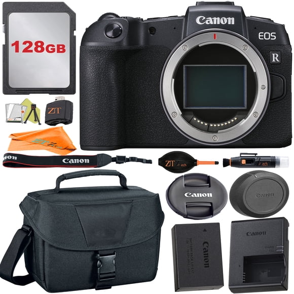 Canon EOS RP Mirrorless Digital Camera (Body Only) Full-Frame with 128GB + Case + ZeeTech Accessory Bundle