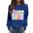 thumbnail image 1 of Zhanying White Sweatshirt Women Crewneck Workout Pullover Oversized Long Sleeve Beach Vacation Basic Tees, 1 of 6