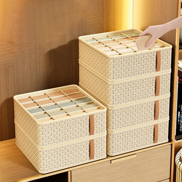 Xihbxyly Drawer Organizer for Clothing Sock Underwear Drawer Organizer Bins Foldable Fabric Closet Organizers and Storage Dresser Drawer Dividers for Baby Clothes BraLightning Deal