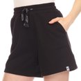 thumbnail image 4 of White Mark Short en Molleton Longline Extensible à Taille Haute pour Femmes, 4 of 5