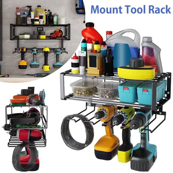 MesaSe PENGXAING Mount Tool Rack Electric Tool Storage Rack Wall Mount Garage Tool Organizers for Garage Workshop
