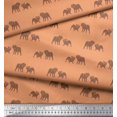 thumbnail image 2 of Soimoi Tissu Crêpe Polyester Imprimé Taureau 1 Yard 52 Pouces de Large, 2 of 3