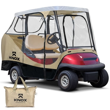 NEH 2 Person Golf Cart Enclosure 55" Short Roof, 600D Portable Transparent Driving Golf Cart Cover Storage, Golf Cart Accessories, Compatible with EZGO TXT/RXV, Yamaha, Club Car DS Precedent