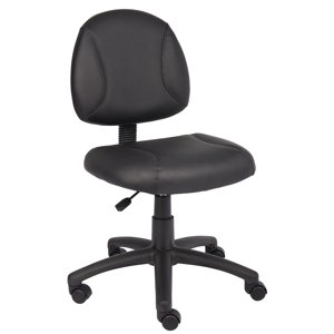 Boss Office Products Posture Chaise de travail sans bras en noir