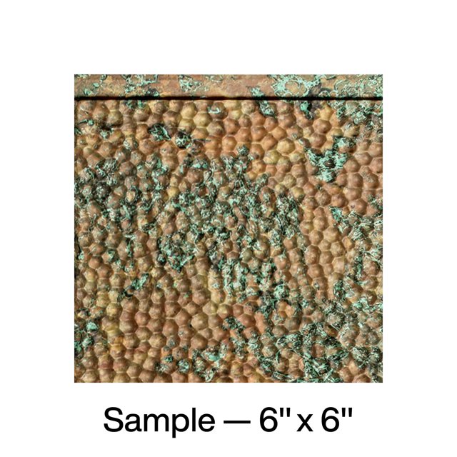 FASÄDE Hammered Decorative Vinyl Backsplash Panel in Copper Fantasy (6X6 Inch Sample)