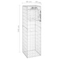 thumbnail image 4 of vidaXL Gabion Poteaux de Panier 2 Pcs 40x40x140 cm Fer, 4 of 4