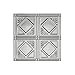 thumbnail image 3 of Fasade Easy Installation Traditional 4 Brushed Aluminum Glue Up Ceiling Tile/ Ceiling Panel (12" X 12" Sample), 3 of 3