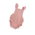thumbnail image 4 of Xingqing Newborn Bébé Fille Robe Volant Summer Sans Manches Dos Côtelé Basique One Piece Romper Bodysuit Combinaison, 4 of 7