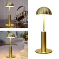 thumbnail image 1 of pitrice Dimmable Table Lamp Bar Decor Battery Desk Bedside Mushroom Gold, 1 of 7