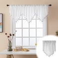 thumbnail image 1 of Meitianfacai Solid Color Short Curtains - Household Triangular Valance Curtains, Through Rod Style for Easy Installation, Suitable for Windows, Kitchens, and Bathrooms, 1 of 9